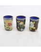 3 Petits Gobelets Cloisonnés Décor Floral