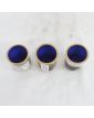 3 Petits Gobelets Cloisonnés Décor Floral