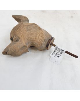 Pommeau de Canne Tête de Chien