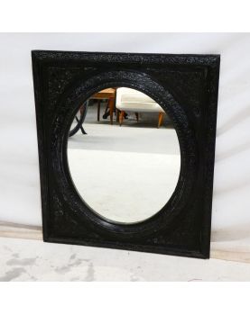 Napoleon III Mirror in Repainted Blackened Wood