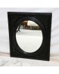 Miroir Napoléon III en Bois Noirci Repeint