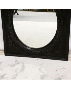 Miroir Napoléon III en Bois Noirci Repeint