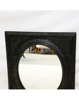 Miroir Napoléon III en Bois Noirci Repeint