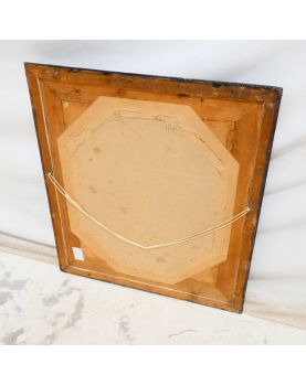 Miroir Napoléon III en Bois Noirci Repeint