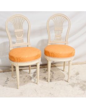Pair of Pink Upholstered Bedroom Chairs