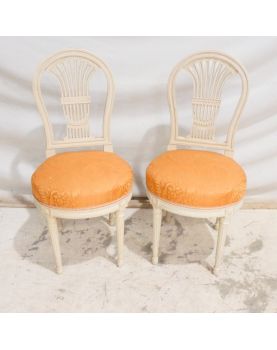 Pair of Pink Upholstered Bedroom Chairs