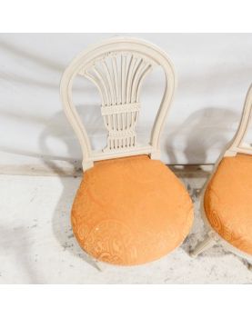 Paire de Chaises de Chambre Tapissées Rose
