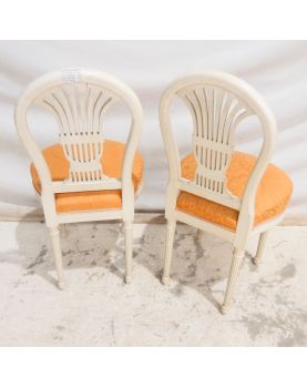 Pair of Pink Upholstered Bedroom Chairs