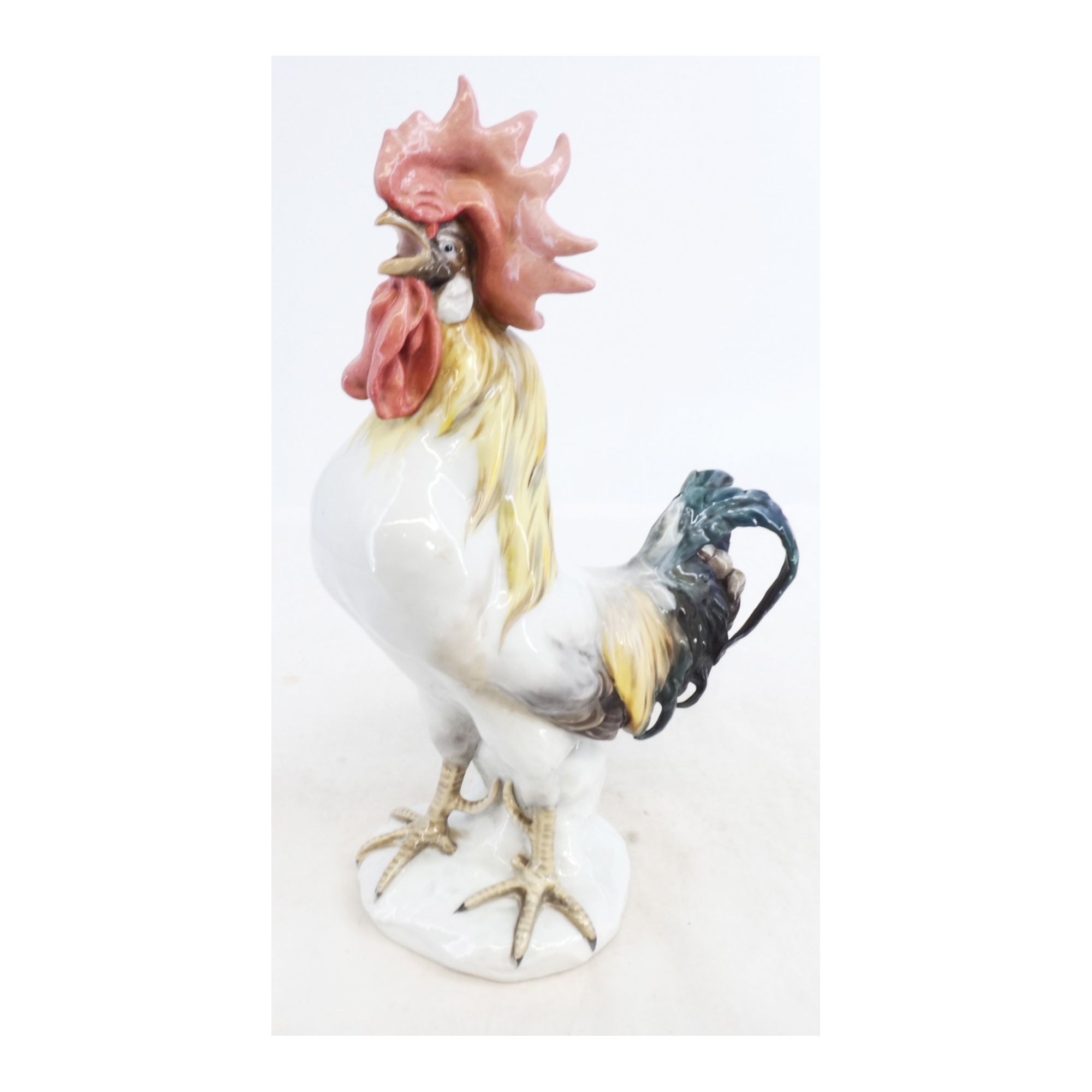 Coq Porcelaine de Saxe par Karl ENS Coq Porcelaine de Saxe par Karl ENS