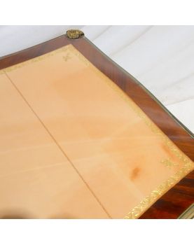 Bureau Style Louis XVI Pieds Galbés avec 3 Tiroirs et Clé