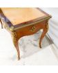Louis XVI Style Desk with Curved Legs and 3 Drawers and Key