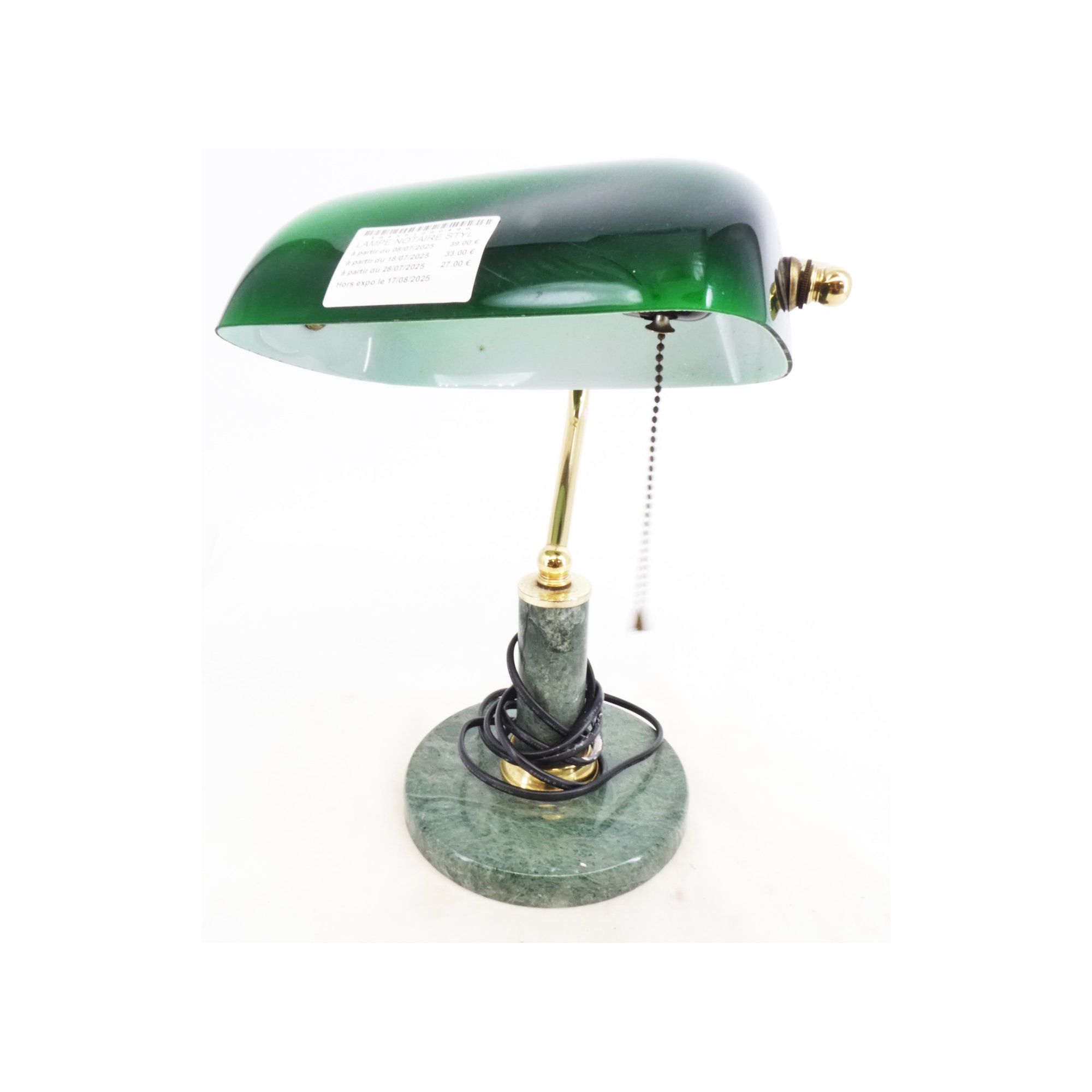 Lampe Notaire Moderne Style US avec Socle en Marbre Lampe Notaire Moderne Style US avec Socle en Marbre