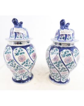 Pair of Asian Potiche