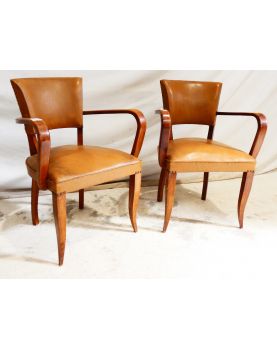 Paire de Fauteuil Club en Skaï