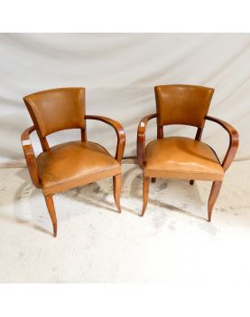 Paire de Fauteuil Club en Skaï