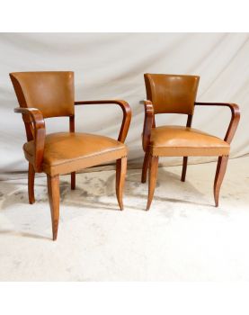Paire de Fauteuil Club en Skaï