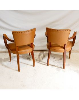 Paire de Fauteuil Club en Skaï