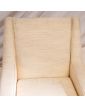 Paire de Fauteuils Tapissés Crème Pieds Compas
