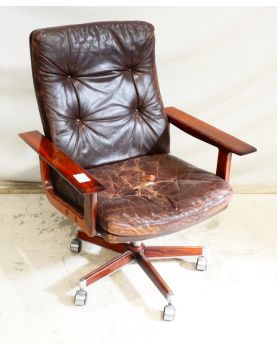 Leather Seat Armchair to Restore
