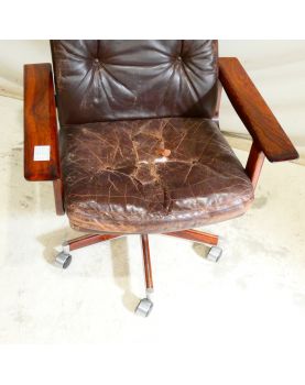 Leather Seat Armchair to Restore