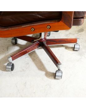 Fauteuil Assise en Cuir à Restaurer