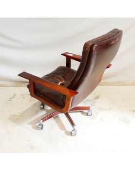 Leather Seat Armchair to Restore