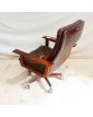 Fauteuil Assise en Cuir à Restaurer