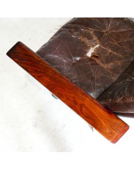 Fauteuil Assise en Cuir à Restaurer