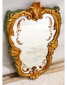 Miroir Style Louis XV Vert et Or