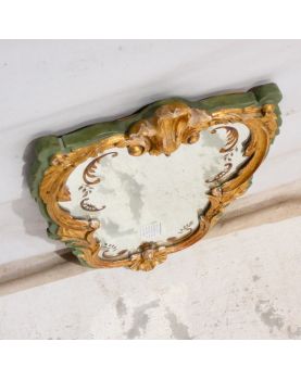 Miroir Style Louis XV Vert et Or