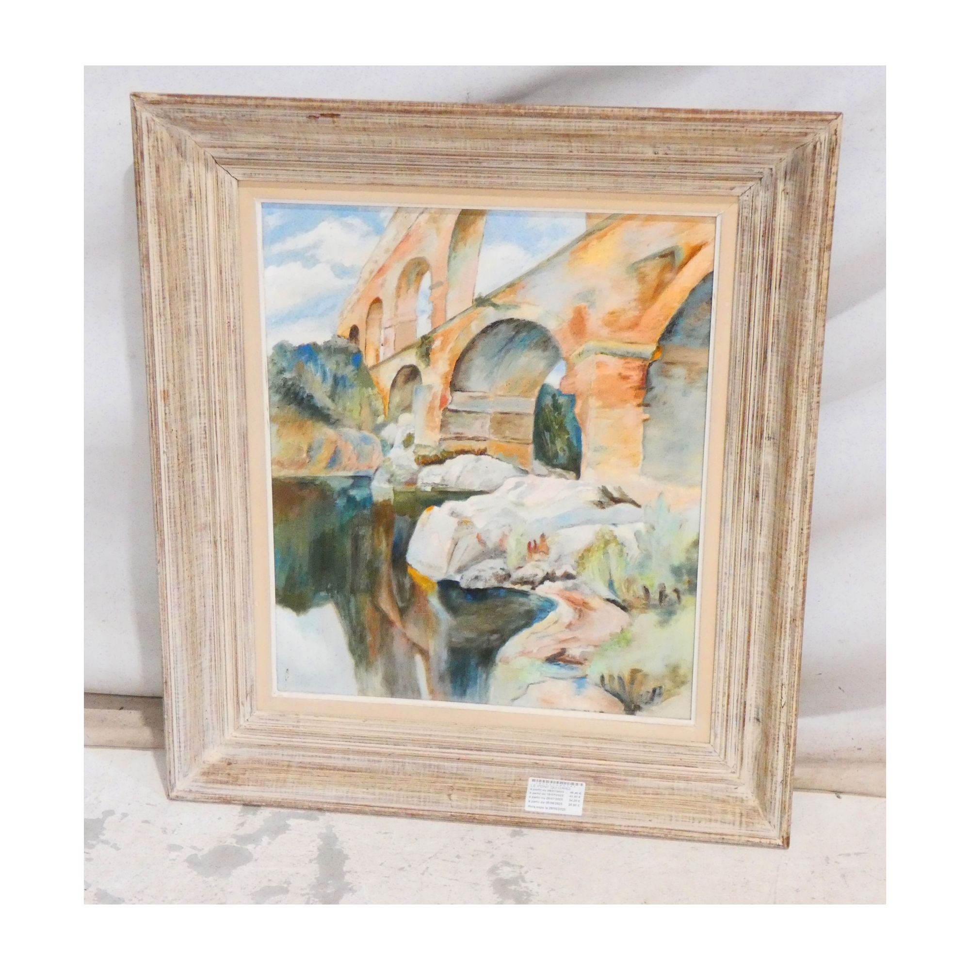 Oil on canvas decoration Pont du Gard Oil on canvas decoration Pont du Gard