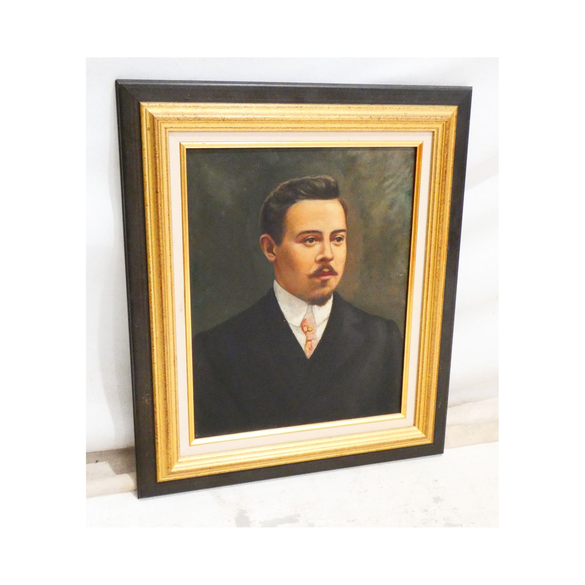 Huile sur Toile Ancien Portrait d’Homme Huile sur Toile Ancien Portrait d’Homme
