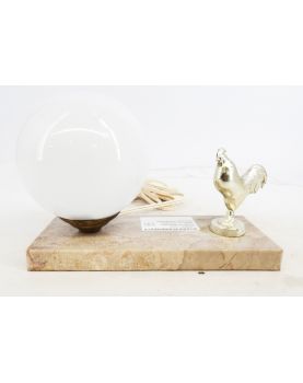 Veilleuse Petit Coq sur Socle en Marbre