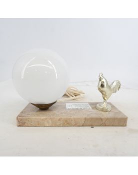 Veilleuse Petit Coq sur Socle en Marbre