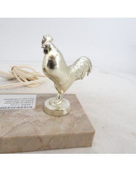 Veilleuse Petit Coq sur Socle en Marbre