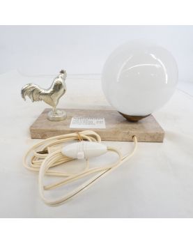Veilleuse Petit Coq sur Socle en Marbre