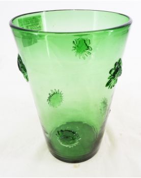 Vase en Cristal Verre Décor Fleurs