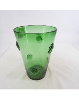 Vase en Cristal Verre Décor Fleurs