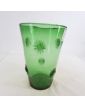 Crystal Glass Vase with Flower Decor