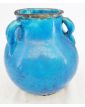 Vase Pansu Emaillé Bleu