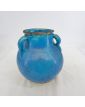 Vase Pansu Emaillé Bleu