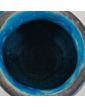 Vase Pansu Emaillé Bleu
