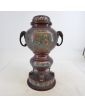 Potiche en Bronze Chinois Cloisonnée et Accidentée