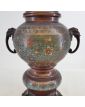 Potiche en Bronze Chinois Cloisonnée et Accidentée