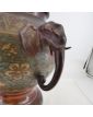Potiche en Bronze Chinois Cloisonnée et Accidentée