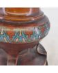Potiche en Bronze Chinois Cloisonnée et Accidentée
