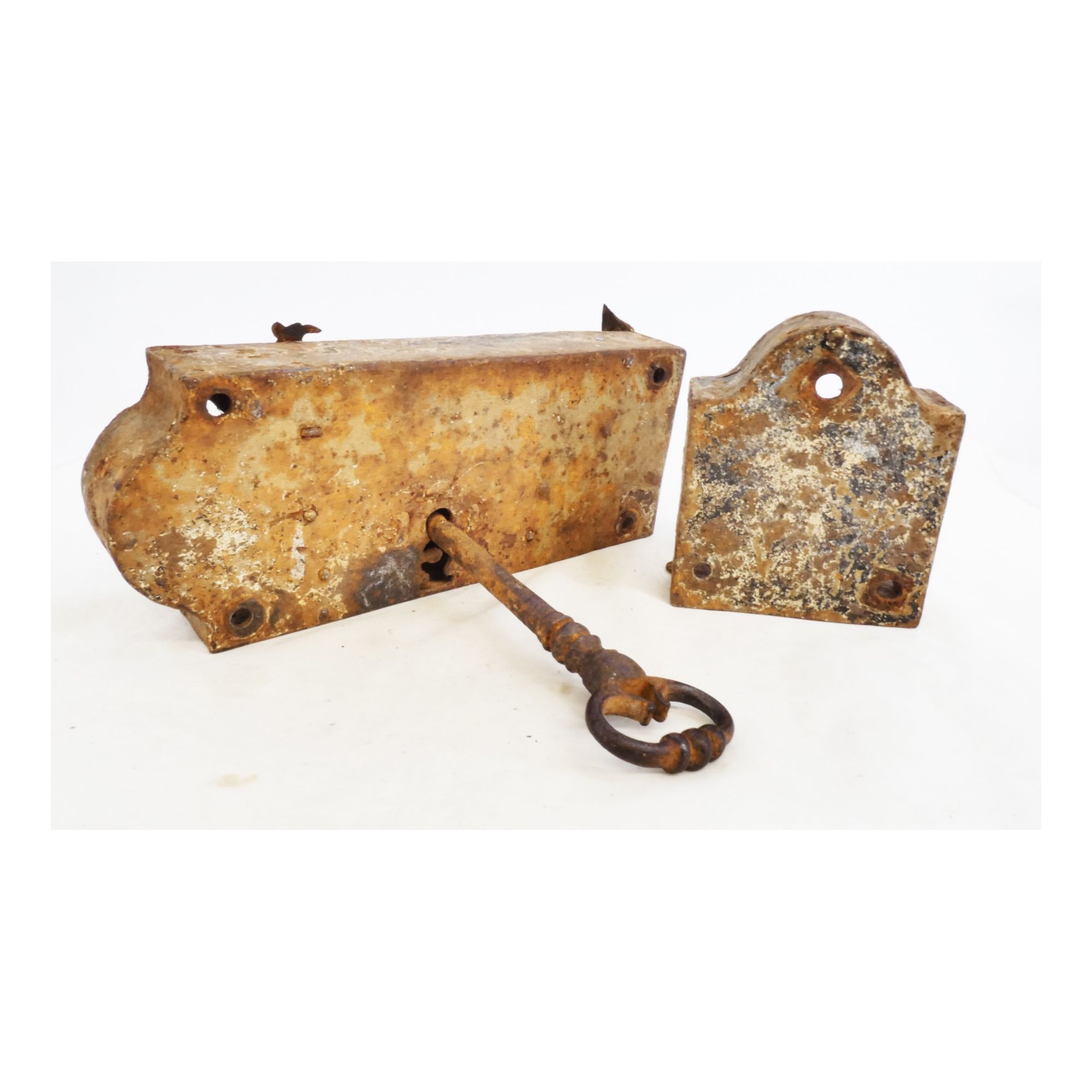 18th / 19th Century Wrought Iron Lock 18th / 19th Century Wrought Iron Lock