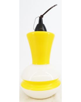 Suspension Année 70 Blanc et Jaune