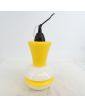 70s White and Yellow Pendant Light