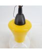 70s White and Yellow Pendant Light